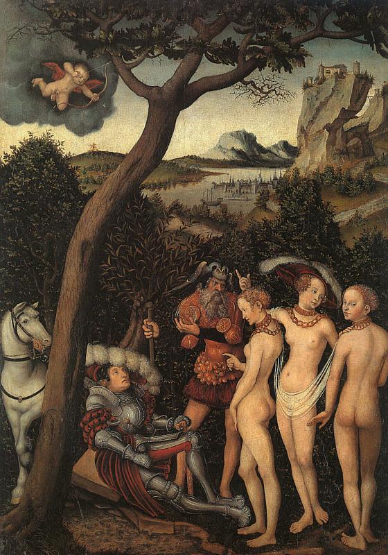 Lucas  Cranach The Judgment of Paris_3 oil painting picture